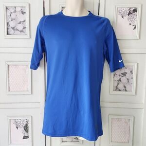 Nike Pro Dri-Fit Men's Training Shirt‎ XL Blue Compression Top 889174-493